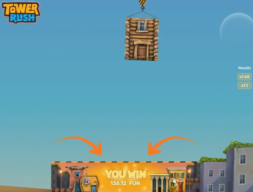 Tower Rush – výhra